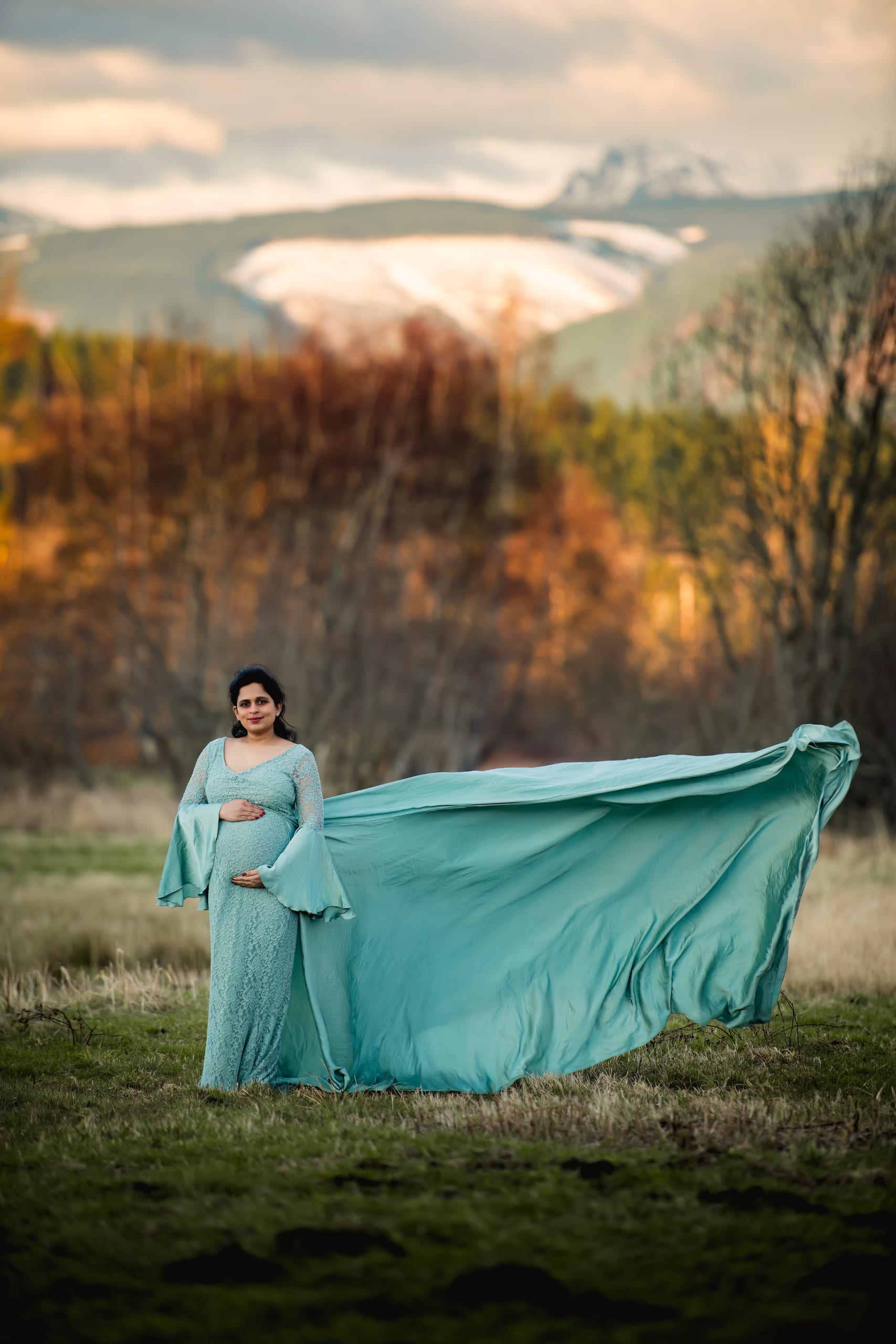 Beautiful expecting mother portrait