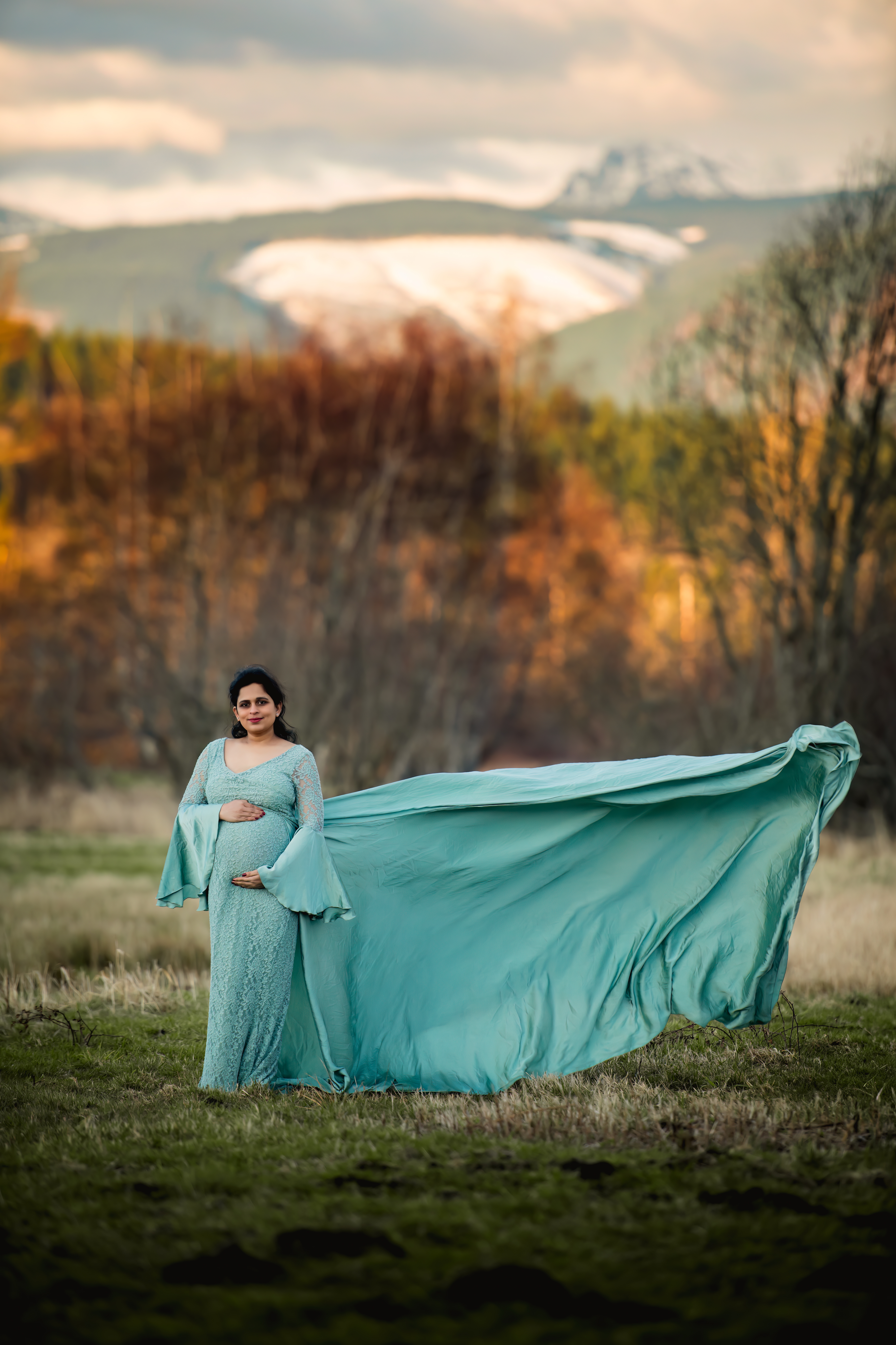 Beautiful expecting mother portrait